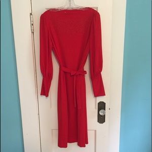 Vintage 1970 red retro style dress.